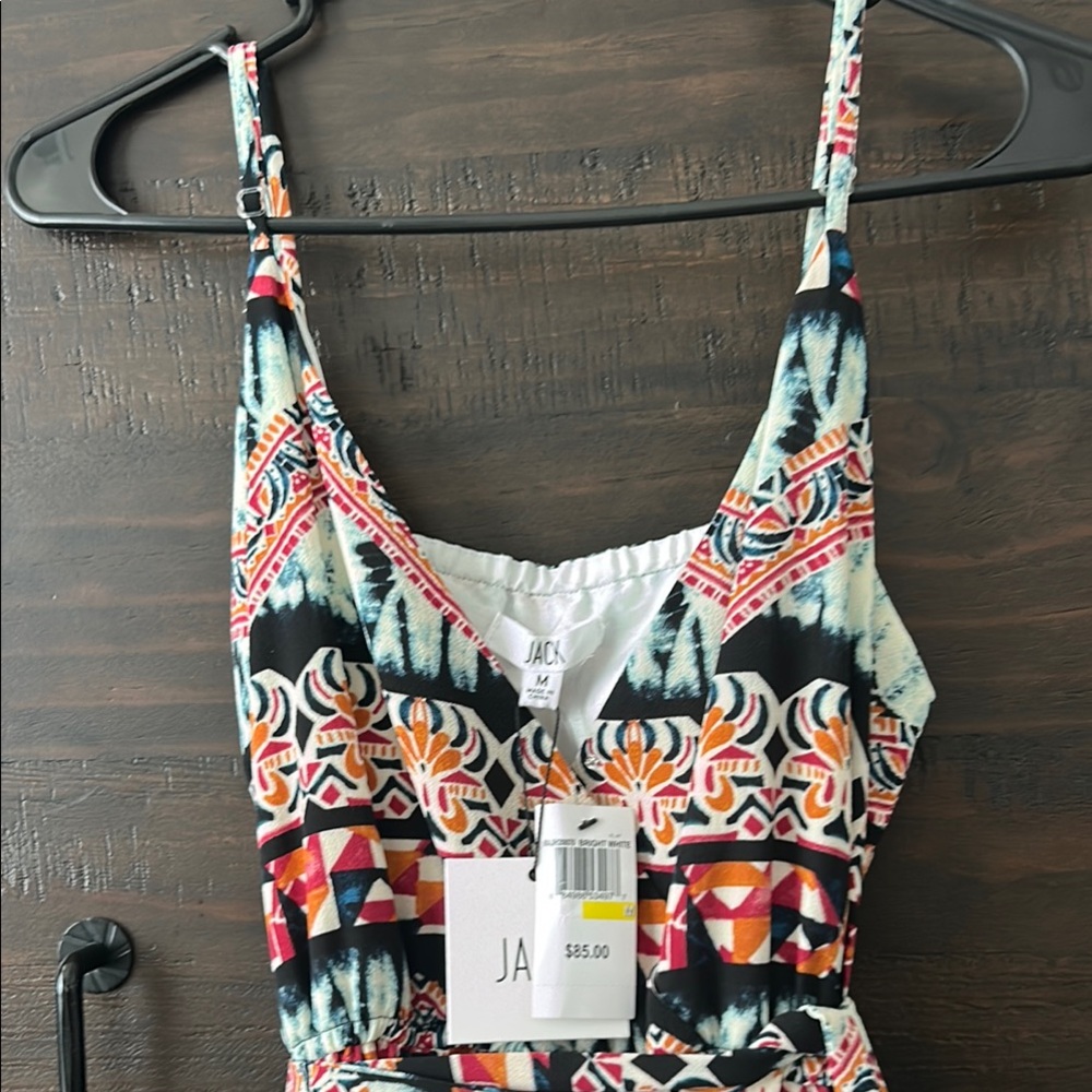 Jack by BB Dakota Black and Orange Bustier Maxi Dress